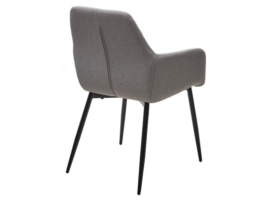 Стул NOVARA Barrel-83 Серый, ткань / черный каркас / Товарный знак DISAUR в Ростове-на-Дону