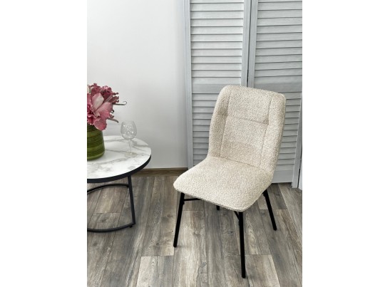 Стул COMO UF998-04 бежевый, букле / черный каркас / Товарный знак DISAUR в Ростове-на-Дону