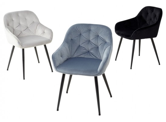 Стул BREEZE BLUVEL-03 LIGHT GREY, велюр / черный каркас в Ростове-на-Дону