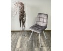 Стул CHILLI SQUARE PK6015-03 (VBP203) античный cеребристо-серый, велюр/ белый каркас в Ростове-на-Дону