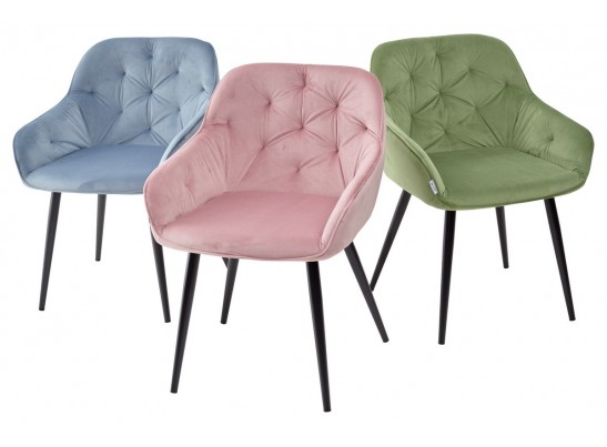 Стул BREEZE G108-56 пудровый синий/темно-серый каркас, велюр в Ростове-на-Дону