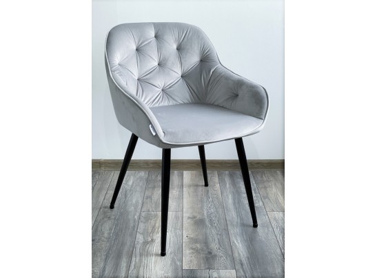 Стул BREEZE BLUVEL-03 LIGHT GREY, велюр / черный каркас в Ростове-на-Дону