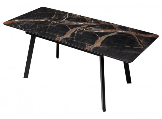 Стол АРУБА 140 МЕЙДЖИК, стекло / черный каркас в Ростове-на-Дону