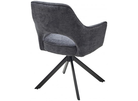 Стул GUARA 180 град. поворот. цвет серый RAVEN 18 / черный каркас, ®DISAUR в Ростове-на-Дону
