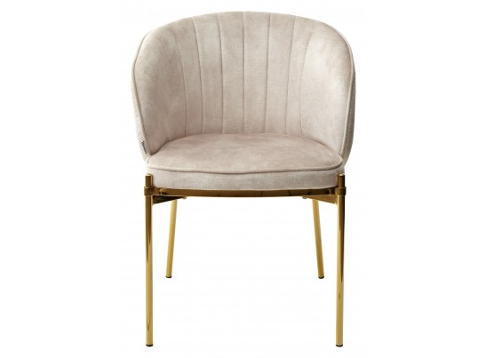 Стул DIANA VBP-207 античный бежевый, велюр / золотой каркас в Ростове-на-Дону