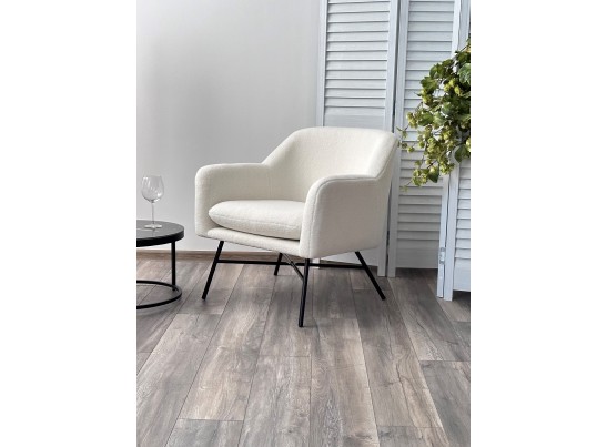 Кресло SHEEP NINI-01 Белый, teddy / черный каркас в Ростове-на-Дону