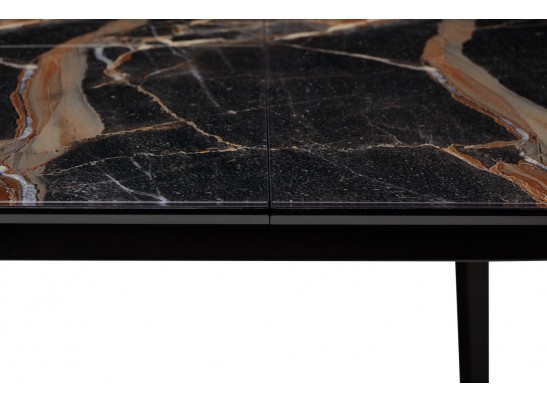 Стол АРУБА 140 МЕЙДЖИК, стекло / черный каркас в Ростове-на-Дону