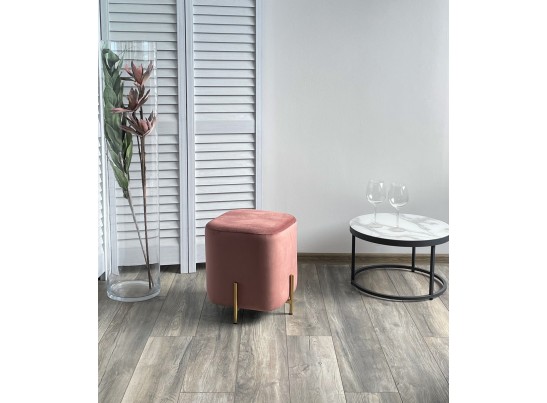 Пуф для гостиной ARES BLUVEL-52 PINK / GOLD в Ростове-на-Дону