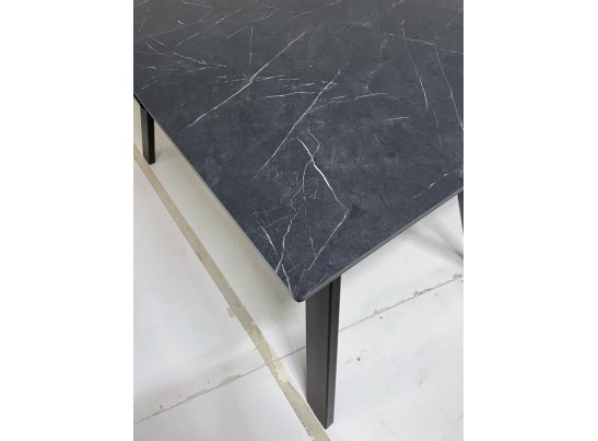 Стол Морис 140 ТЕМНО-СЕРЫЙ МРАМОР FC18 CLEAF, ПЛАСТИК / ЧЕРНЫЙ в Ростове-на-Дону