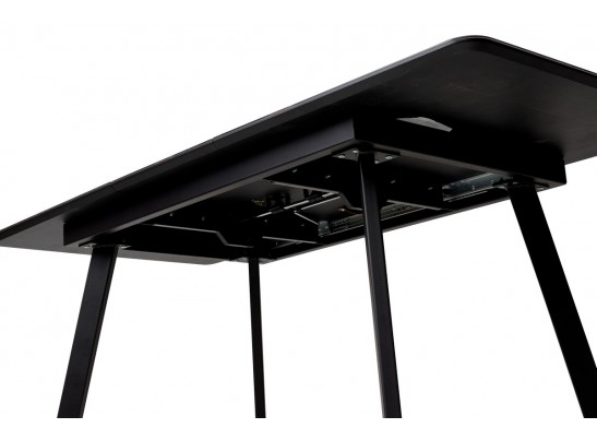 Стол АРУБА 140 МЕЙДЖИК, стекло / черный каркас в Ростове-на-Дону