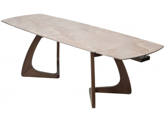 Стол DAKAR 180 GLOSS AMBER JADE SOLID CERAMIC / Орех, ®DISAUR