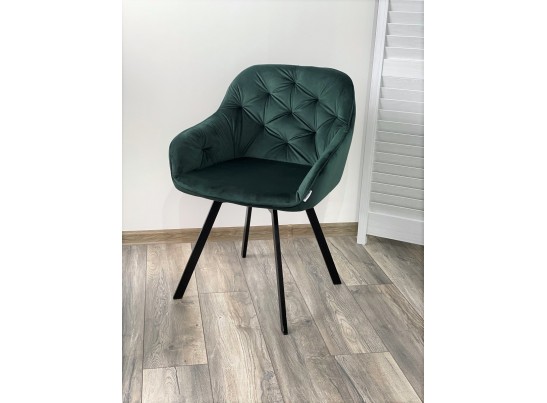 Стул GALE 360 град. поворот. BLUVEL-78 GREEN, велюр/ черный каркас, в Ростове-на-Дону