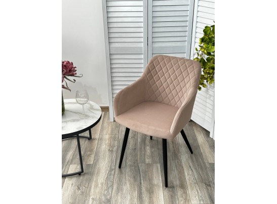 Стул BRANDY 505-4 Латте, велюр "беспальчиковый" / черный каркас, в Ростове-на-Дону