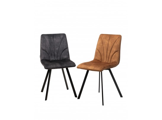 Стул ARFA UF912-07B античный темно-серый, велюр без "пальчикового" эффекта/ черный каркас, ®DISAUR в Ростове-на-Дону