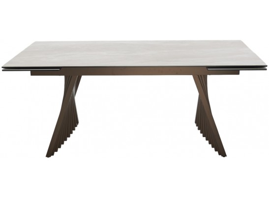 Стол IVAR 180 MARBLES TL-109 Серый мрамор, испанская керамика / Шоколадное золото каркас, ®DISAUR в Ростове-на-Дону