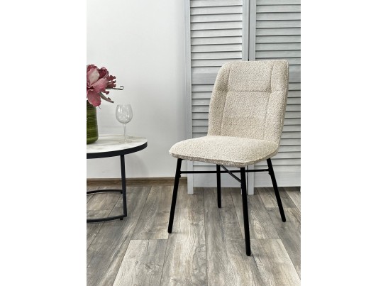 Стул COMO UF998-04 бежевый, букле / черный каркас / Товарный знак DISAUR в Ростове-на-Дону