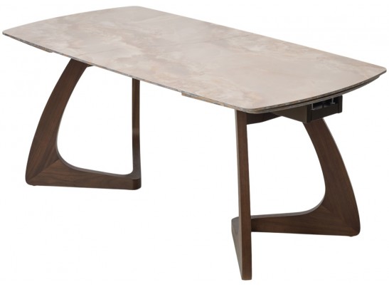 Стол DAKAR 180 GLOSS AMBER JADE SOLID CERAMIC / Орех, ®DISAUR