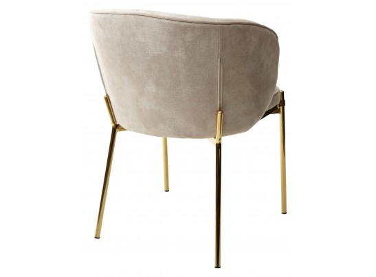 Стул DIANA VBP-207 античный бежевый, велюр / золотой каркас в Ростове-на-Дону