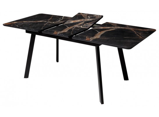 Стол АРУБА 140 МЕЙДЖИК, стекло / черный каркас в Ростове-на-Дону