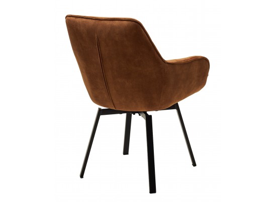 Стул MAVERICK 360 град. поворот. UF912-02B античный медный, велюр без "пальчиковый"/ черный, ®DISAUR в Ростове-на-Дону