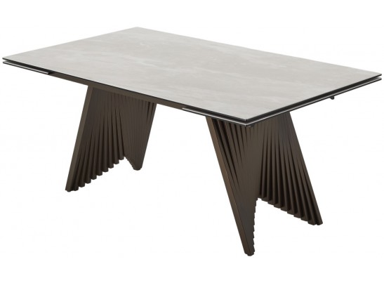 Стол IVAR 180 MARBLES TL-109 Серый мрамор, испанская керамика / Шоколадное золото каркас, ®DISAUR в Ростове-на-Дону