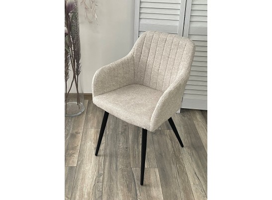 Стул BRANDY WZ2042-02 светло-бежевый фактурный велюр / черный каркас в Ростове-на-Дону