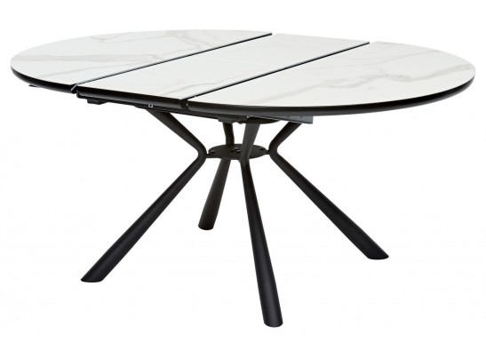 Стол VOLAND BIANCO TL-45 испанская керамика/ BLACK "белый мрамор" в Ростове-на-Дону