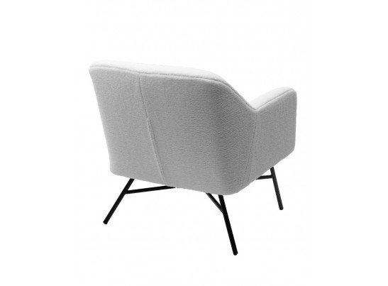 Кресло SHEEP NINI-01 Белый, teddy / черный каркас в Ростове-на-Дону