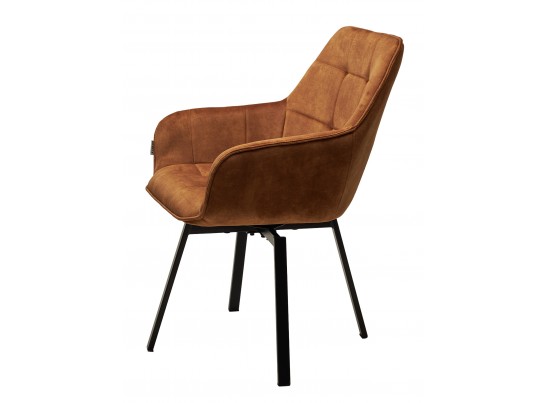 Стул MAVERICK 360 град. поворот. UF912-02B античный медный, велюр без "пальчиковый"/ черный, ®DISAUR в Ростове-на-Дону