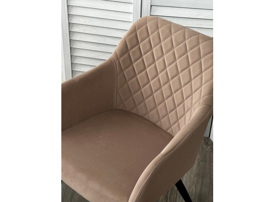 Стул BRANDY 505-4 Латте, велюр "беспальчиковый" / черный каркас, в Ростове-на-Дону