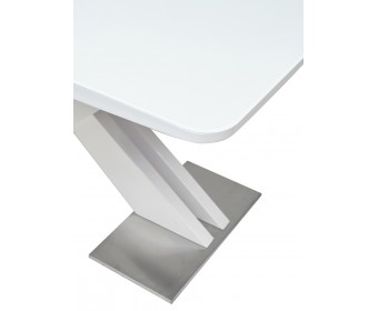 Стол CONTI 140 WHITE GLASS белый глянец 