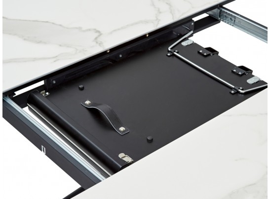 Стол VOLAND BIANCO TL-45 испанская керамика/ BLACK "белый мрамор" в Ростове-на-Дону