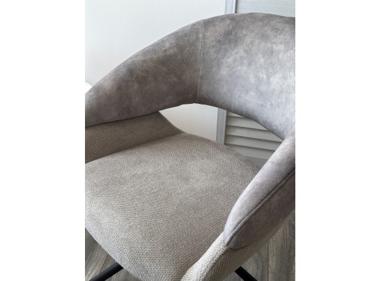 Стул EMBER 360 град. поворот. 7525-180 Серый, велюр/ ENJOY-451 Серый, ткань/ Черный, ®DISAUR в Ростове-на-Дону