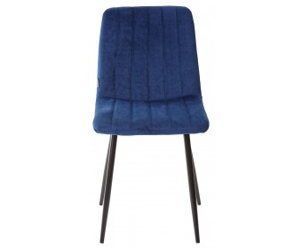 Стул DUBLIN G062-49 синий, велюр/ черный каркас 