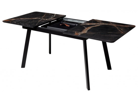 Стол АРУБА 140 МЕЙДЖИК, стекло / черный каркас в Ростове-на-Дону