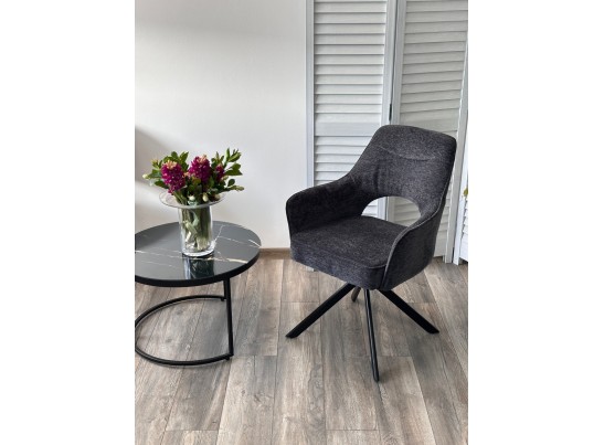 Стул GUARA 180 град. поворот. цвет серый RAVEN 18 / черный каркас, ®DISAUR в Ростове-на-Дону