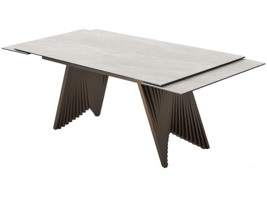 Стол IVAR 180 MARBLES TL-109 Серый мрамор, испанская керамика / Шоколадное золото каркас, ®DISAUR в Ростове-на-Дону