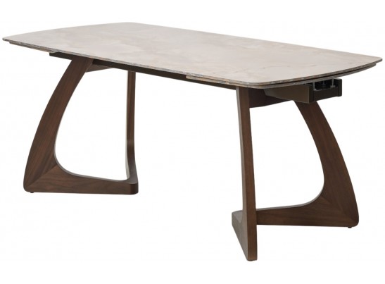 Стол DAKAR 180 GLOSS AMBER JADE SOLID CERAMIC / Орех, ®DISAUR