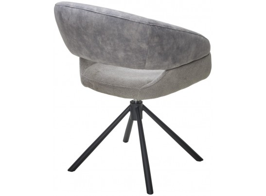 Стул EMBER 360 град. поворот. 7525-180 Серый, велюр/ ENJOY-451 Серый, ткань/ Черный, ®DISAUR в Ростове-на-Дону