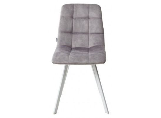 Стул CHILLI SQUARE PK6015-03 (VBP203) античный cеребристо-серый, велюр/ белый каркас в Ростове-на-Дону