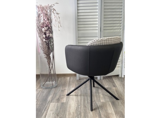 Стул ЛИЛУ ДАНС 180 град. поворотный, УЮТ ГРЕЙ КЛЫК / ORAKUL 998 Темно-серый / Черный каркас, M-City в Ростове-на-Дону