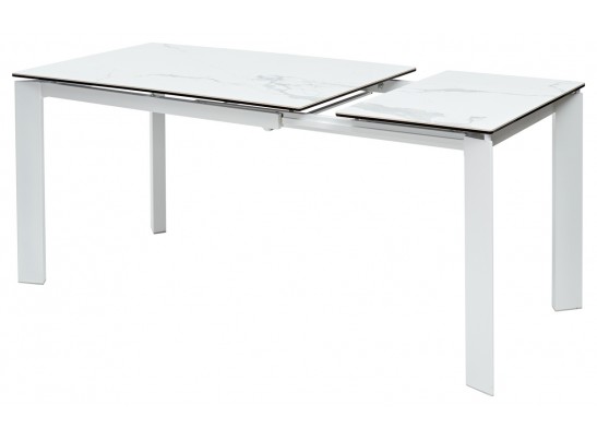 Стол CORNER 120 HIGH GLOSS STATUARIO керамика, стекло/ белый каркас, ®DISAUR в Ростове-на-Дону Стол CORNER 120 HIGH GLOSS STATUARIO керамика, стекло/ белый каркас, ®DISAUR в Ростове-на-Дону