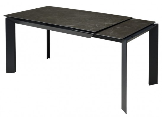 Стол CREMONA 140 KL-116 Черный мрамор матовый, итальянская керамика/ черный каркас, ®DISAUR в Ростове-на-Дону