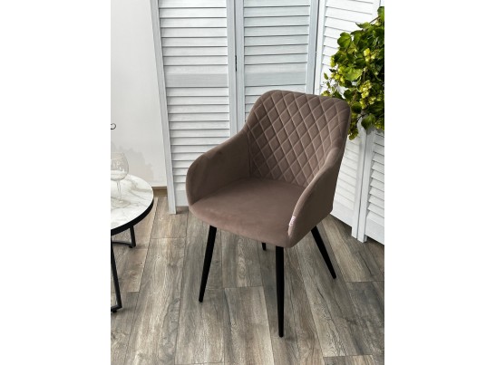 Стул BRANDY 505-5 Тауп, велюр "беспальчиковый" / черный каркас, в Ростове-на-Дону