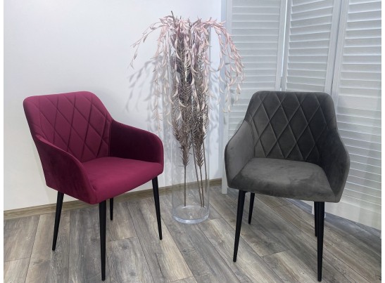 Стул BRANDY-X ГРАФИТ #14, велюр / черный каркас в Ростове-на-Дону