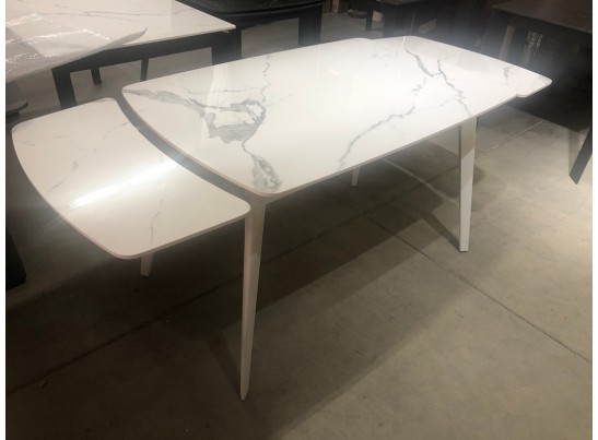 Стол ELIOT 120 GLOSS STATUARIO WHITE SOLID CERAMIC / WHITE, ®DISAUR в Ростове-на-Дону Стол ELIOT 120 GLOSS STATUARIO WHITE SOLID CERAMIC / WHITE, ®DISAUR в Ростове-на-Дону