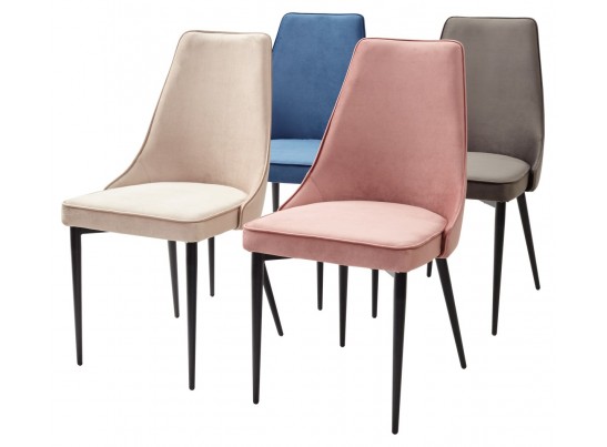 Стул NEPAL-P СЕРЫЙ #27, велюр/ черный каркас в Ростове-на-Дону