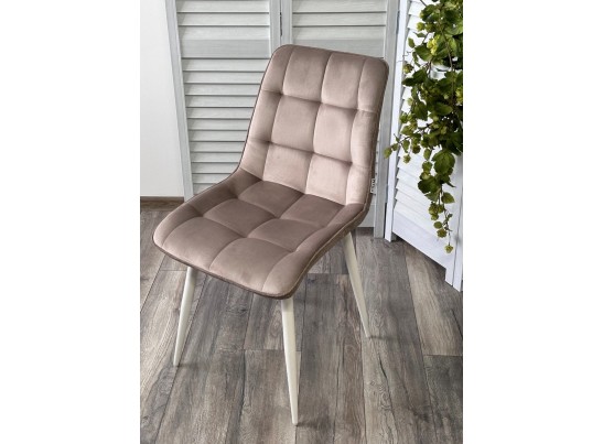 Стул CHIC BLUVEL-40 бежевый/ 1981-35 темно-бежевый/ белый каркас в Ростове-на-Дону