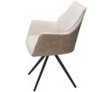 Стул BREVIS 180 град. поворот. XD841-02 Бежевый, букле/ GINO-101 Бежевый, ткань/ Черный, ®DISAUR