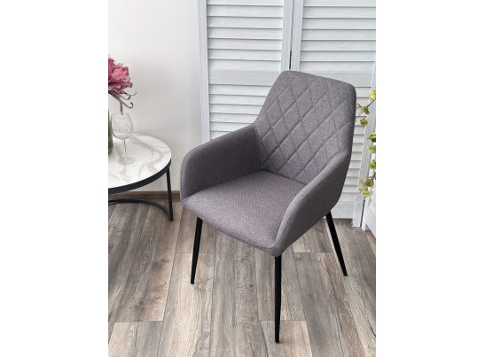 Стул NOVARA Barrel-97 Антрацит, ткань / черный каркас / Товарный знак DISAUR в Ростове-на-Дону